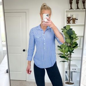 JCrew button down tunic popover shirt